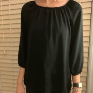 Black satin top. Can be formal. Barely worn.